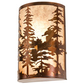 Rustic Tall Pines 12" Wide Wall Sconce - Meyda 224711