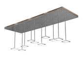 Kossar 75" Long OLED Multi-Pendant Ceiling Fixture - Meyda 225206