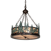 Rustic Tall Pines 22" Wide Inverted Pendant - Meyda 226960