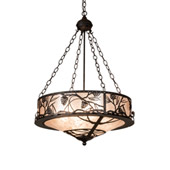 Rustic Whispering Pines 24" Wide Inverted Pendant - Meyda 227444