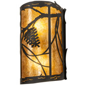 Rustic Whispering Pines 8" Wide Wall Sconce - Meyda 227983