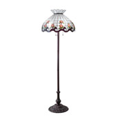 Tiffany Roseborder 62" High Floor Lamp - Meyda 228096