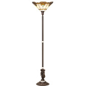 Tiffany Shell With Jewels 74" High Floor Lamp - Meyda 228408