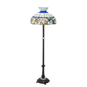 Tiffany Rose Vine 62" High Floor Lamp - Meyda 228512