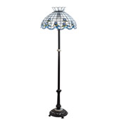 Tiffany Roseborder 62" High Floor Lamp - Meyda 228513