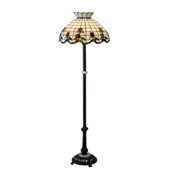 Tiffany Roseborder 62" High Floor Lamp - Meyda 228514