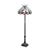 Tiffany Roseborder 62" High Floor Lamp - Meyda 228519