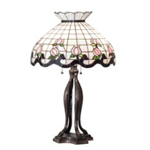 Tiffany Roseborder 32" High Table Lamp - Meyda 228791