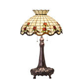 Tiffany Roseborder 33" High Table Lamp - Meyda 230473