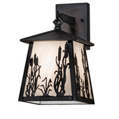 Reeds & Cattails 7" Wide Hanging Wall Sconce - Meyda 230673