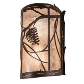 Rustic Whispering Pines 10" Wide Wall Sconce - Meyda 231469