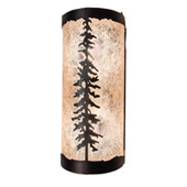 Rustic Tall Pines 5" Wide Wall Sconce - Meyda 231470