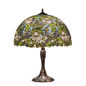 Tiffany Trillium & Violet 26" High Table Lamp - Meyda 232797