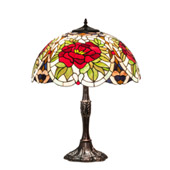 Tiffany Renaissance Rose 26" High Table Lamp - Meyda 232798