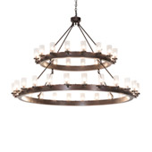 Transitional Loxley 72" Wide 40 Light Two Tier Chandelier - Meyda 232940