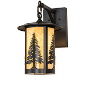 Fulton 10" Wide Tall Pines Wall Sconce - Meyda 233622