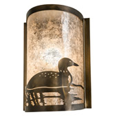 Rustic Loon 8" Wide Right Wall Sconce - Meyda 235602