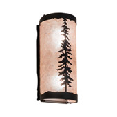 Rustic Tall Pine 5" Wide Wall Sconce - Meyda 236746
