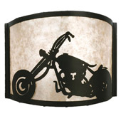 Novelty Motorcycle Wall Sconce - Meyda 23826