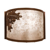 Rustic Oak Leaf & Acorn Wall Sconce - Meyda 23836