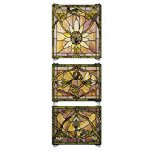 Tiffany Solstice Three Piece Stained Glass Window - Meyda 24411