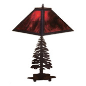 Rustic Pine Tree Table Lamp - Meyda Tiffany 26724