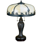 Craftsman/Mission Arts & Crafts Maple Leaf Table Lamp - Meyda 26904