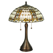 Tiffany Fleur de Lis Table Lamp - Meyda Tiffany 27031