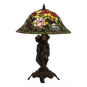 Tiffany Rosebush 21.5"H Table Lamp - Meyda 27820