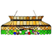 Tiffany Green Billiard Island Light - Meyda 28500