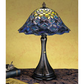 Tiffany Peacock Feather Accent Lamp - Meyda 28568