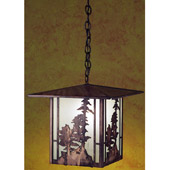 Rustic Tall Pines Lantern Pendant - Meyda 29273