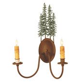 Rustic Tall Pines Wall Sconce - Meyda 29460
