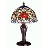 Tiffany Renaissance Rose Mini Lamp - Meyda 30313
