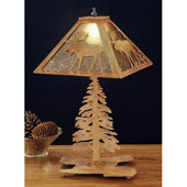 Rustic Pine Tree Mica Table Lamp - Meyda Tiffany 32527