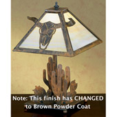 Rustic Longhorn Steer Skull Table Lamp - Meyda Tiffany 32795