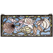 Tiffany Seashell Stained Glass Window - Meyda 36431