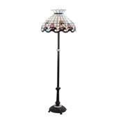 Tiffany Roseborder 62" High Floor Lamp - Meyda 37715