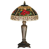 Tiffany Roses & Scrolls Accent Lamp - Meyda 37790