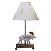 Rustic Lone Moose Accent Lamp - Meyda 38855