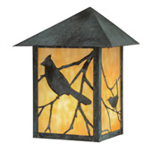 Rustic Seneca Song Bird Indoor/Outdoor Wall Sconce - Meyda 41862