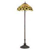 Tiffany Wicker Sunflower Floor Lamp - Meyda Tiffany 47996