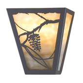 Rustic Whispering Pines Wall Sconce - Meyda 48307