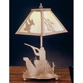 Rustic Ducks and Duck Hunters Table Lamp - Meyda Tiffany 50401