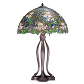 Tiffany Trillium & Violet Table Lamp - Meyda 52172