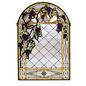 Tiffany Grape Diamond Trellis Stained Glass Window - Meyda 66048
