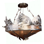 Rustic Catch Of The Day Trout Inverted Pendant - Meyda 66539