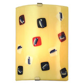 Contemporary Dolciume Duro Fused Glass Wall Sconce - Meyda 66550