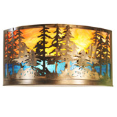 Rustic Tall Pines Wall Sconce - Meyda 66935