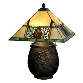 Rustic Pinecone Table Lamp - Meyda Tiffany 67850